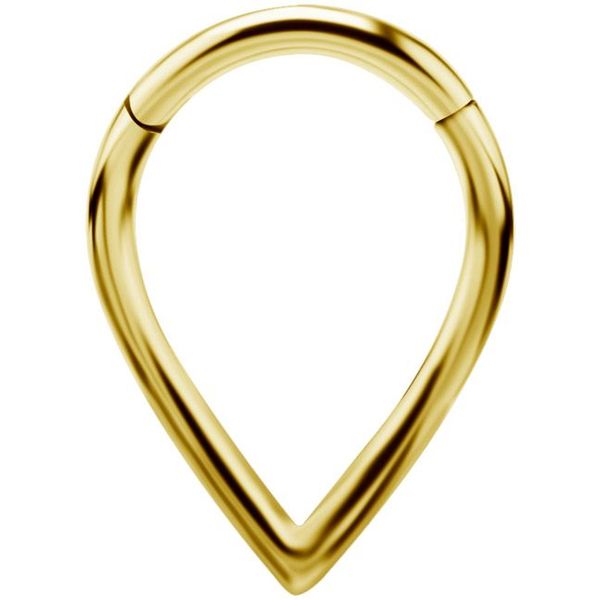 GOLD PVD SS316L PLAIN "V" SHAPED CLICKER BG-BHSRDX-01