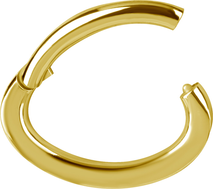 GOLD OVAL BELLY CLICKER (SQUARE PROFILE)