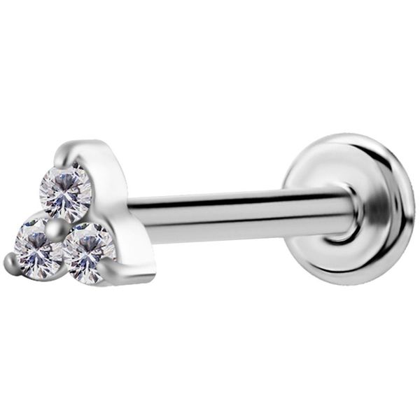 SS316L INT. THR. MICRO LABRETS (0.8MM) SET W. PREMIUM ZIRCONIA BILNSG-01