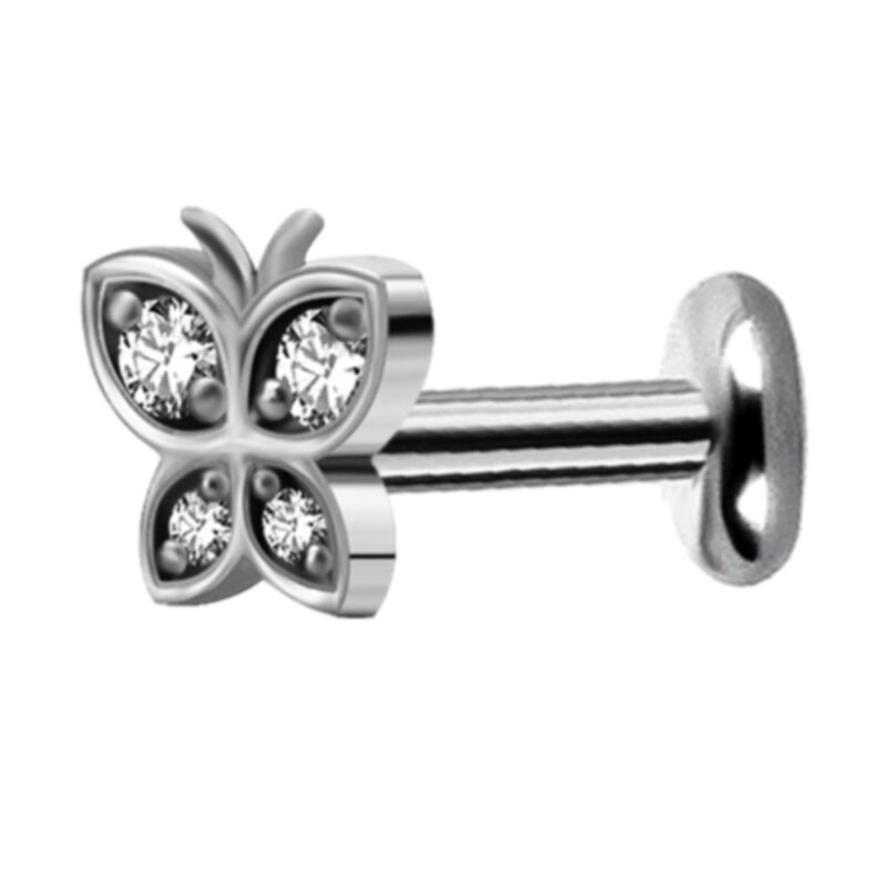 SS316L INT. THR. MICRO LABRETS (0.8MM) SET W. PREMIUM ZIRCONIA BILNSG-18