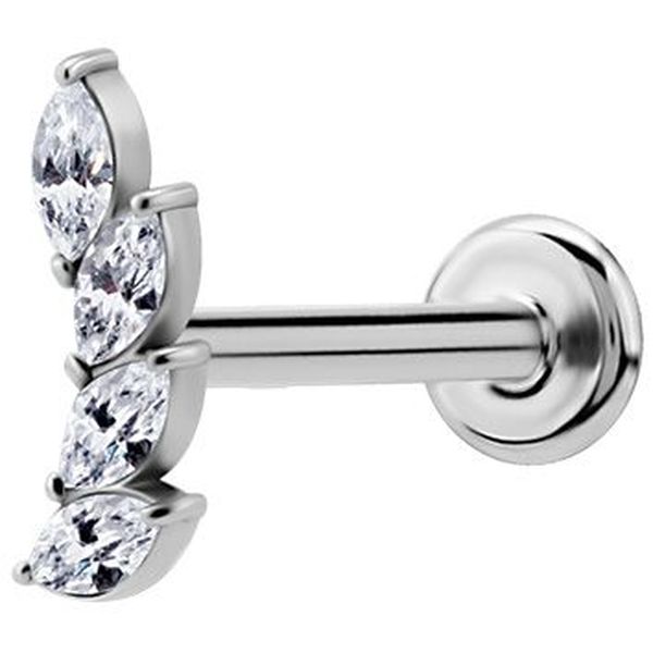 MICRO LABRETS (0.8MM) SET W. CUBIC ZIRCONIA (BILNZ-56LL) (BILNZ-56LR)