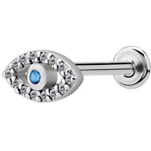 SS316L INT. THR. MICRO LABRETS (0.8MM) SET W. CUBIC ZIRCONIA BILNZ-57L