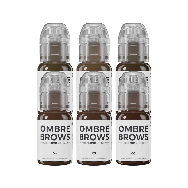 Perma Blend Luxe PMU Ink - Paulina Osinkowska Ombre Brows Set - 6x 15 ml