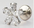 LABRET FLOWER INTERNALLY THREADED DS4187